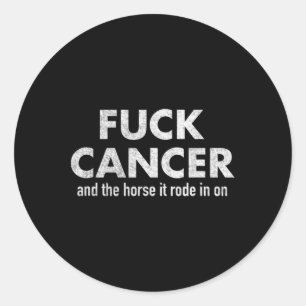 Fck Cancer Pink Breast Cancer Awareness Runder Aufkleber