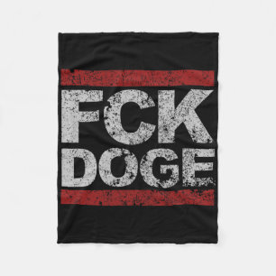 Fck Doge beschädigt Fleecedecke