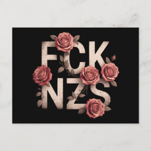 FCK NZS Blüte gegen Rechte keine Nazis Lgbtq+ Postkarte
