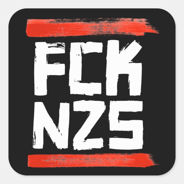 FCK NZS QUADRATISCHER AUFKLEBER (Vorderseite)