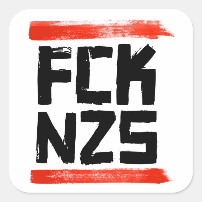 FCK NZS QUADRATISCHER AUFKLEBER (Vorderseite)