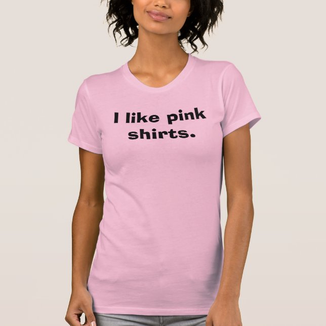 FCN - Ich mag rosa Hemden T-Shirt (Vorderseite)