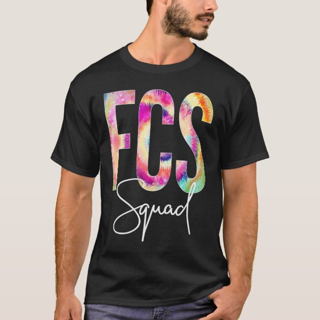 FCS Squad Gefärbte Krawatte zurück zur schulischen T-Shirt (Vorderseite)