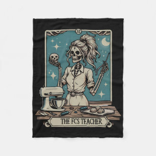 Fcs Teacher Skeleton Halloween Familie und Verbrau Fleecedecke