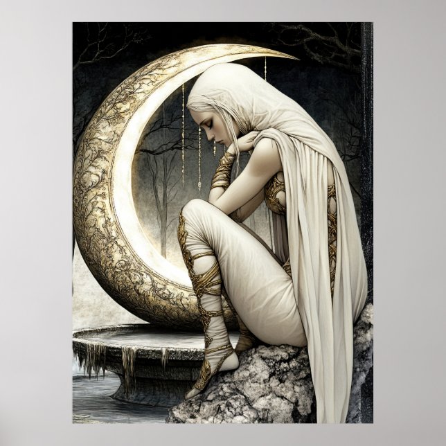 FD2 29 Enchanted Crescent Moon Goddess Poster (Vorne)