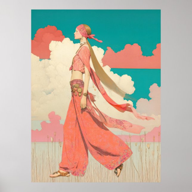 ^~* FD2 Bohemisch Boho Cocktail Glam Frau 8 Poster (Vorne)