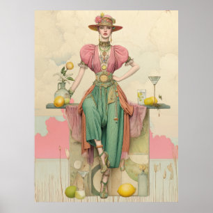 ^~* FD2 Boho Frau Apple Butterfly 39 Poster