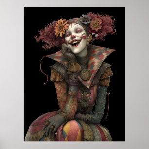 FD2 Circus Clown Art 14 Vintag Retro Karneval Poster
