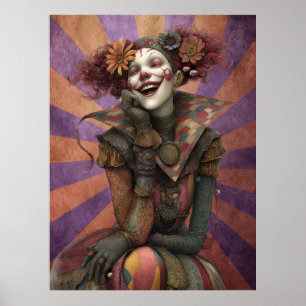 FD2 Circus Clown Art Vintag Retro Karneval 14 Poster