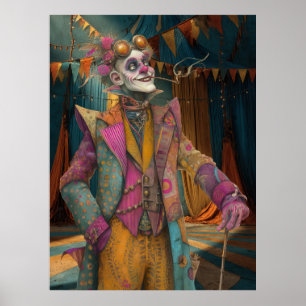 FD2 Circus Clown Art Vintag Retro Karneval 18 Poster