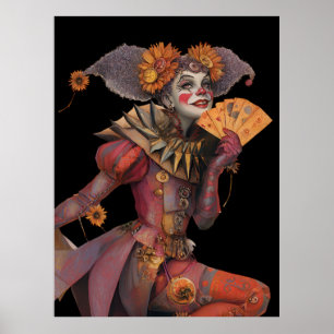 FD2 Circus Clown Art Vintag Retro Karneval 24 Poster