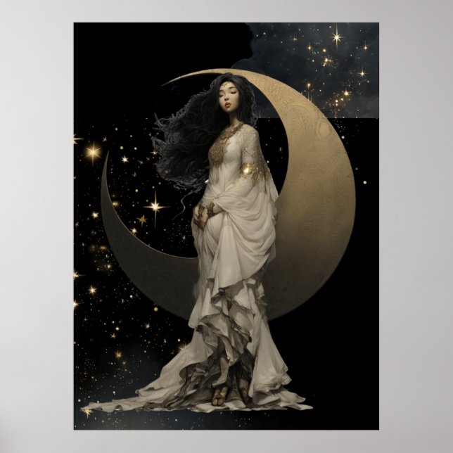 FD2 Enchanted 15  Crescent Moon Goddess Poster (Vorne)