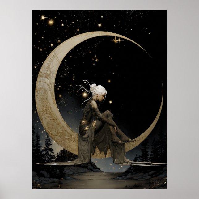 FD2 Enchanted 4 Crescent Moon Goddess Poster (Vorne)