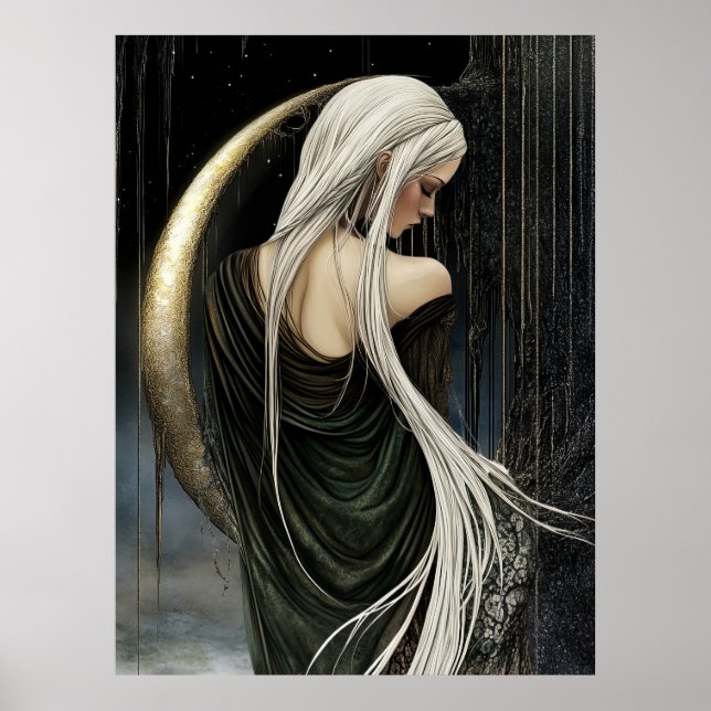 FD2 Enchanted Crescent Moon Goddess  15  Poster (Vorne)