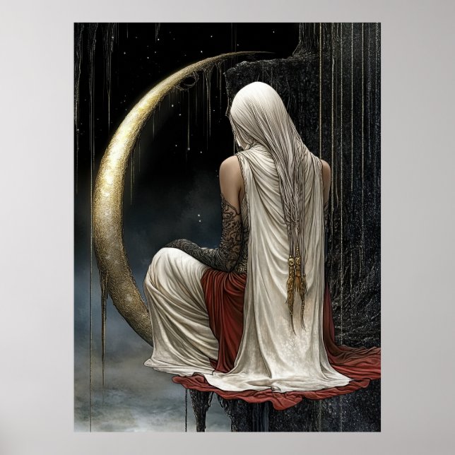 FD2 Enchanted Crescent Moon Goddess  16  Poster (Vorne)