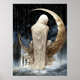 FD2 Enchanted Crescent Moon Goddess 17 Poster