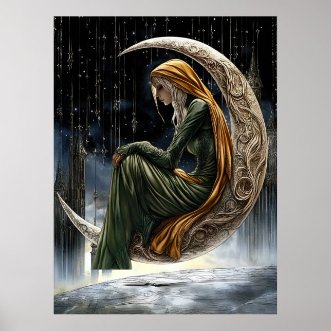 FD2 Enchanted Crescent Moon Goddess  18  Poster (Vorne)