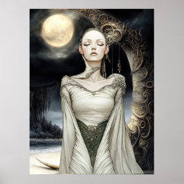 FD2 Enchanted Crescent Moon Goddess 1 Poster