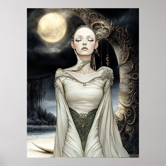FD2 Enchanted Crescent Moon Goddess 1 Poster (Vorne)
