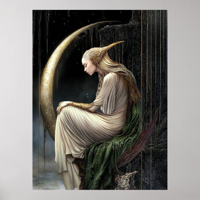 FD2 Enchanted Crescent Moon Goddess  21  Poster (Vorne)