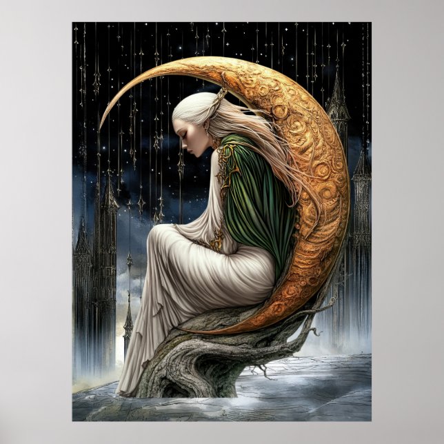 FD2 Enchanted Crescent Moon Goddess  24 Poster (Vorne)