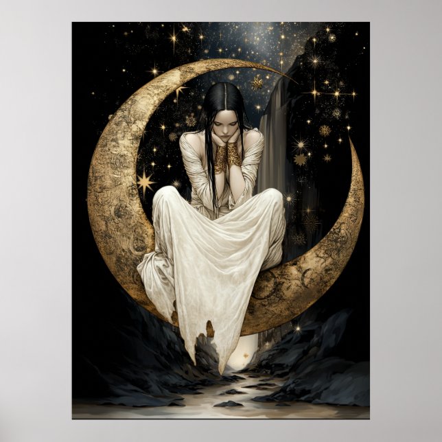 FD2 Enchanted Crescent Moon Goddess  25  Poster (Vorne)