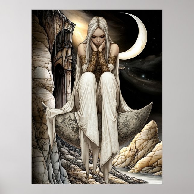 FD2 Enchanted Crescent Moon Goddess 32 Poster (Vorne)