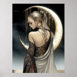FD2 Enchanted Crescent Moon Goddess 6 Poster
