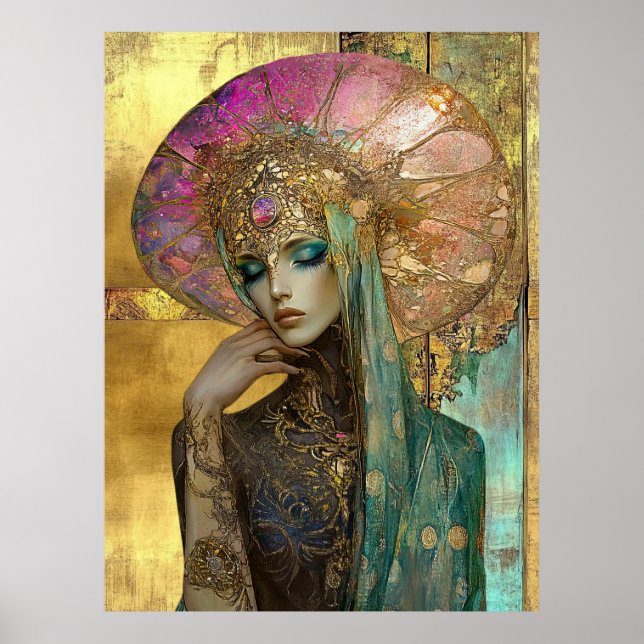 *~* FD2 Ornate Nouveau Fantasy Ethereal Woman  13 Poster (Vorne)