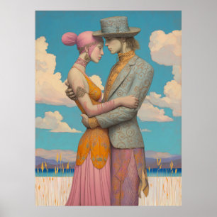 *~* FD2 Retro Liebe Romantische Boho Couple 20 Poster