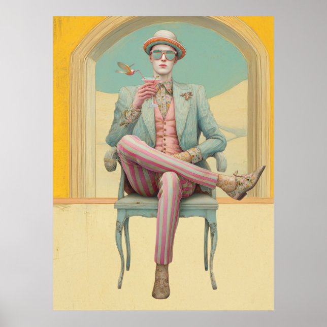 *~* FD2 Stilvoller Young Boho MAN Cocktail 27 Poster (Vorne)