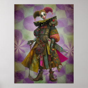 FD2 Zirkus Clown Kunst 10 Vintage Retro Karneval K Poster