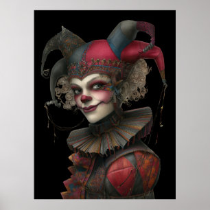 FD2 Zirkus Clown Kunst 17 Vintage Retro Karneval Poster