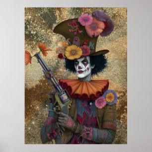 FD2 Zirkus Clown Kunst 21 Vintage Retro Karneval Poster