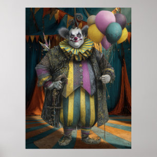 FD2 Zirkus Clown Kunst 5 Vintage Retro Karneval Poster