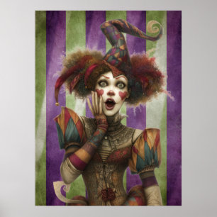 FD2 Zirkus Clown Kunst Vintage Retro Karneval 15 Poster