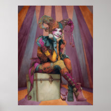 FD2 Zirkus Clown Kunst  Vintage Retro Karneval Kun