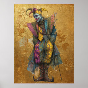 FD2 Zirkus Clown Kunst Vintage Retro Karneval Kuns Poster