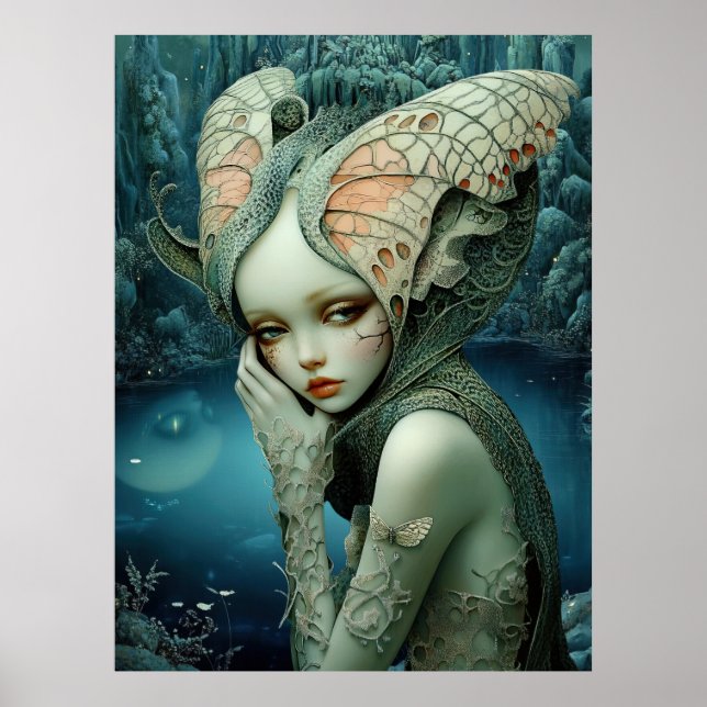 *~* FD3 12 Bezaubernde Forest Nymph Fantasy Poster (Vorne)