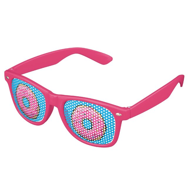 FD Pink Donut Party Glasses Sonnenbrille (Schrägansicht)