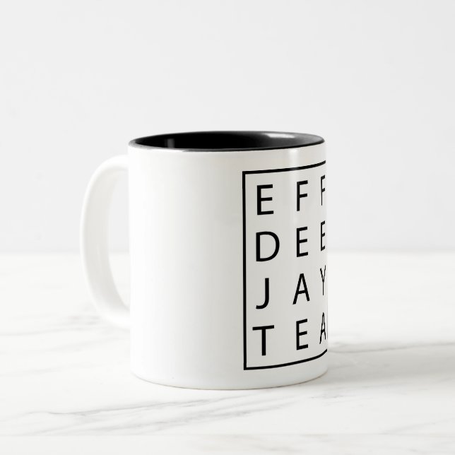 FDJT ZWEIFARBIGE TASSE (Vorderseite Links)