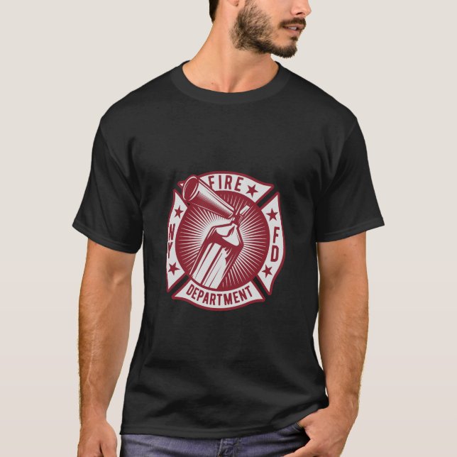 FDNY Vintag Style Fire T-Shirt (Vorderseite)