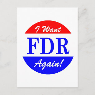 FDR - Amerikas Bestste Anerkennung des Präsidenten Postkarte