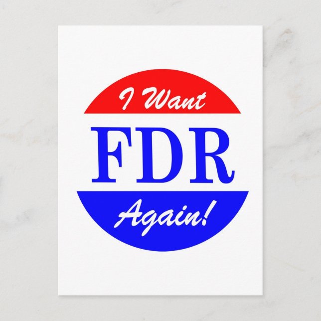 FDR - Amerikas Bestste Anerkennung des Präsidenten Postkarte (Vorderseite)