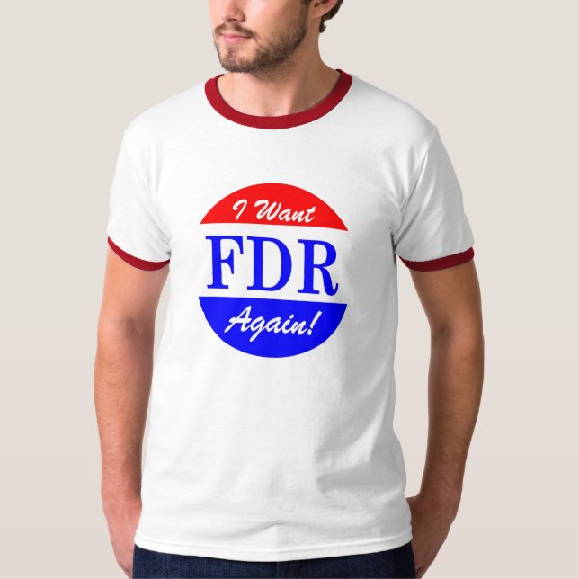 FDR - Amerikas bestster Präsident Tribute T-Shirt (Vorderseite)