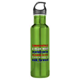 FDR definiert Konservative dunkler Edelstahlflasche