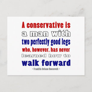 FDR definiert Konservative dunkler Postkarte
