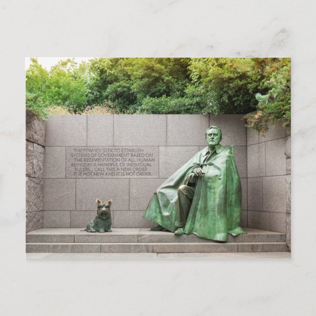 FDR-Gedenkstätte in Washington DC Postkarte (Vorderseite)