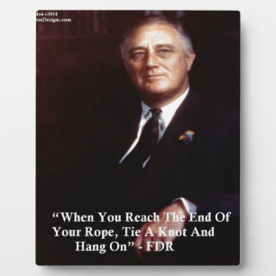 FDR & Hang auf, Zitat zu veröffentlichen Fotoplatte