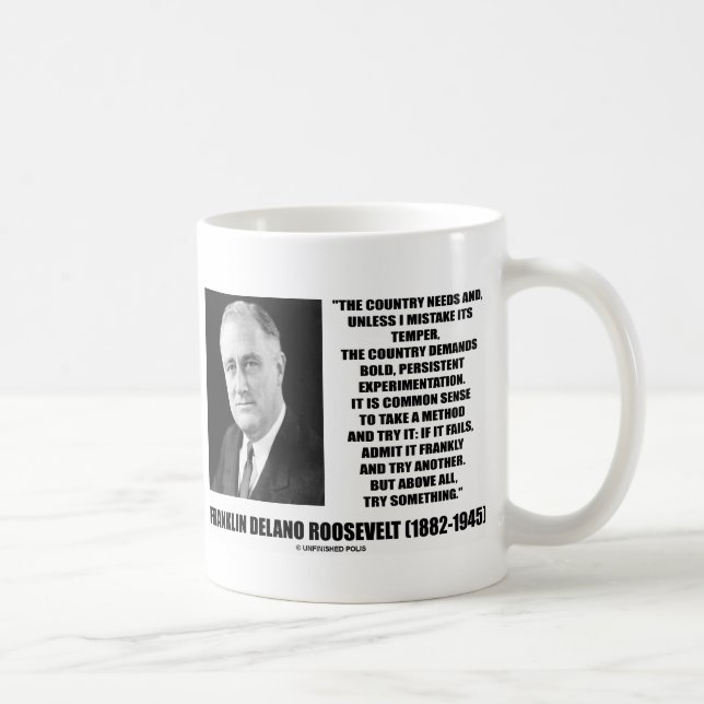 FDR-Land benötigt mutiges hartnäckiges Tasse (Rechts)